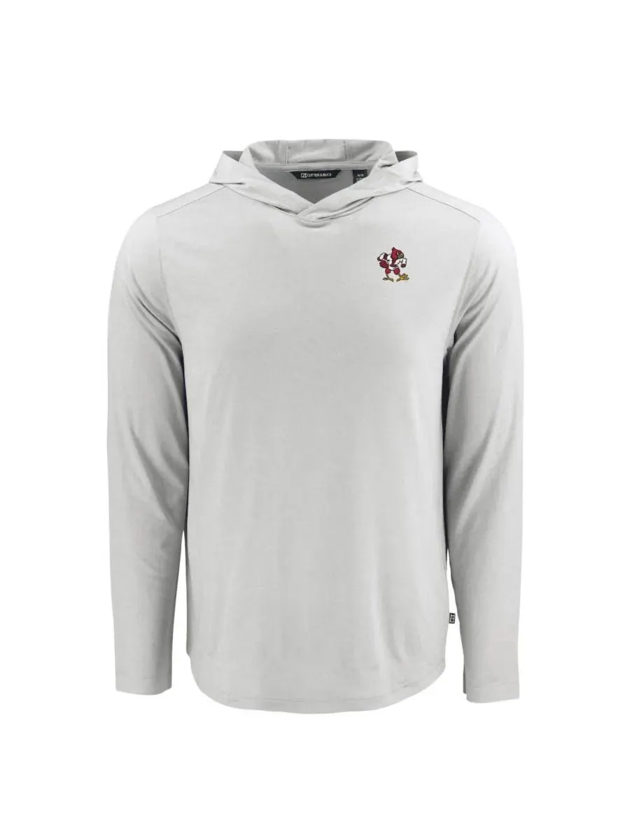 Лонгслив с капюшоном Louisville Cardinals Cutter & Buck — изображение 2 из 2, серый