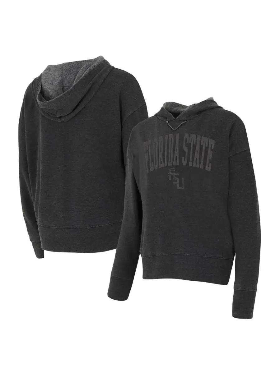 Женская толстовка с длинными рукавами Concept Sport Charcoal Florida State Seminoles Volley — изображение 1 из 3, темно-серый