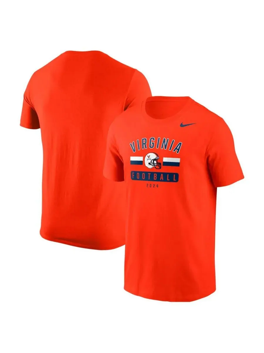 Nike Мужская оранжевая футболка болельщика футбольной команды Virginia Cavaliers 2024 года — изображение 1 из 3, оранжевый