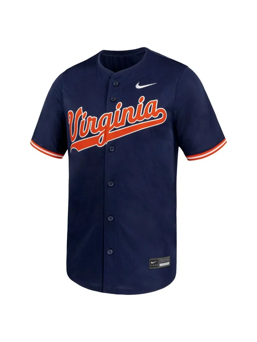 Мужская бейсбольная джерси Virginia Cavaliers Limited Nike — изображение 2 из 3, темно-синий