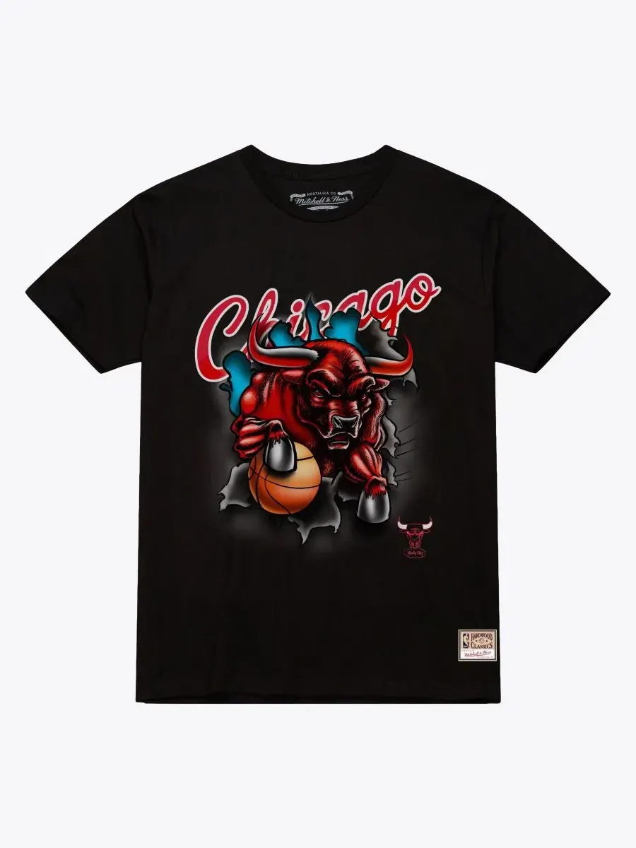 Футболка с принтом Chicago Bulls Breakthrough Mitchell & Ness — изображение 2 из 3, черный