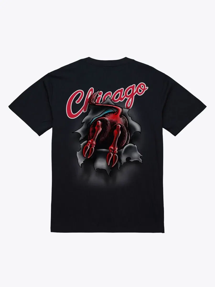 Футболка с принтом Chicago Bulls Breakthrough Mitchell & Ness — изображение 3 из 3, черный
