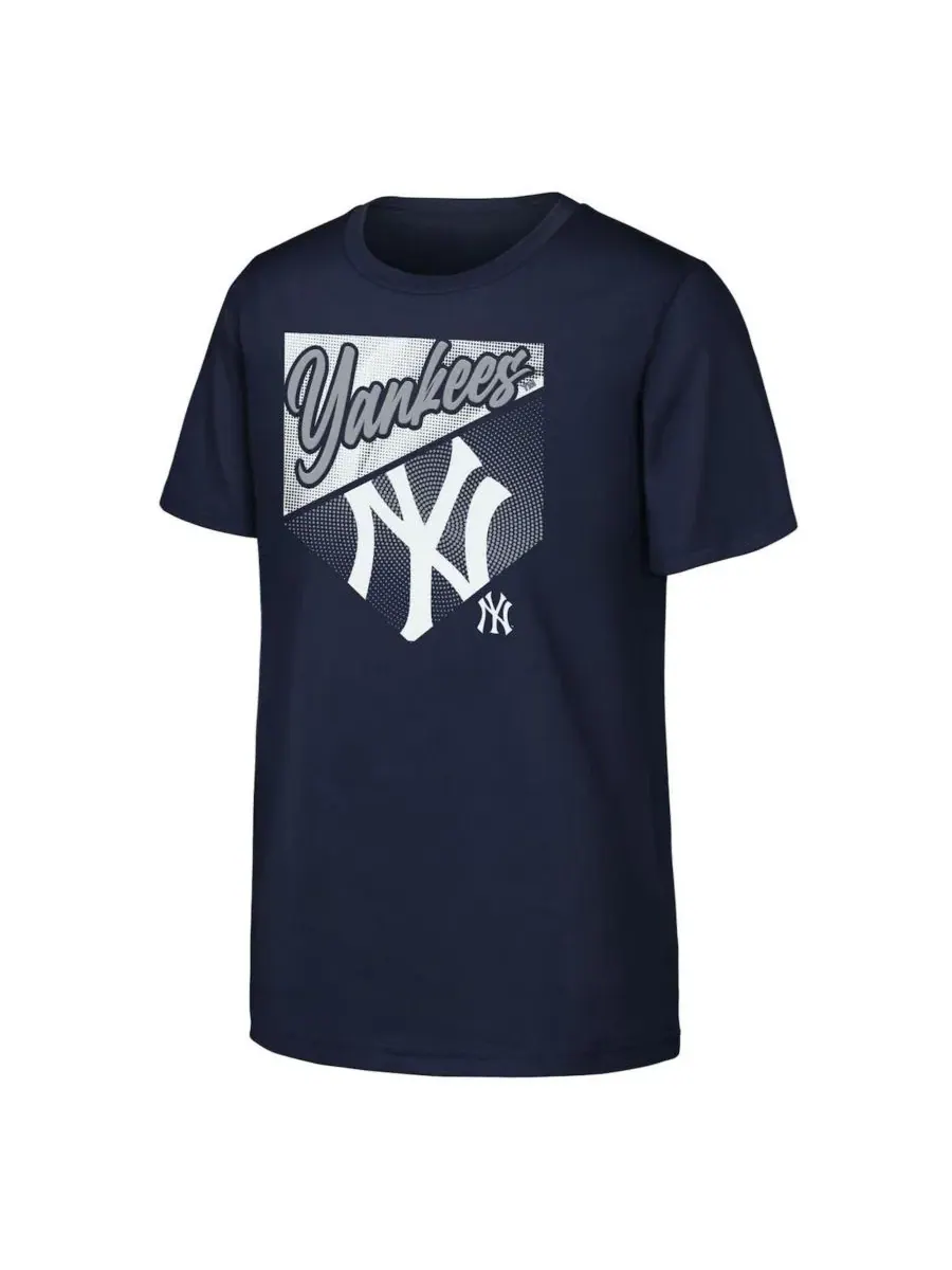 Футболка с принтом New York Yankees Prime Plate Outerstuff — изображение 1 из 1, темно-синий