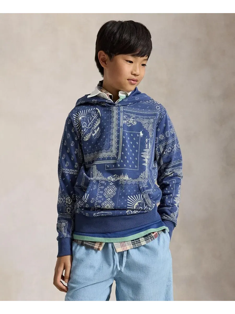 Худи с длинным рукавом с принтом Anglers Bandana Patchwork Polo Ralph Lauren — изображение 1 из 6
