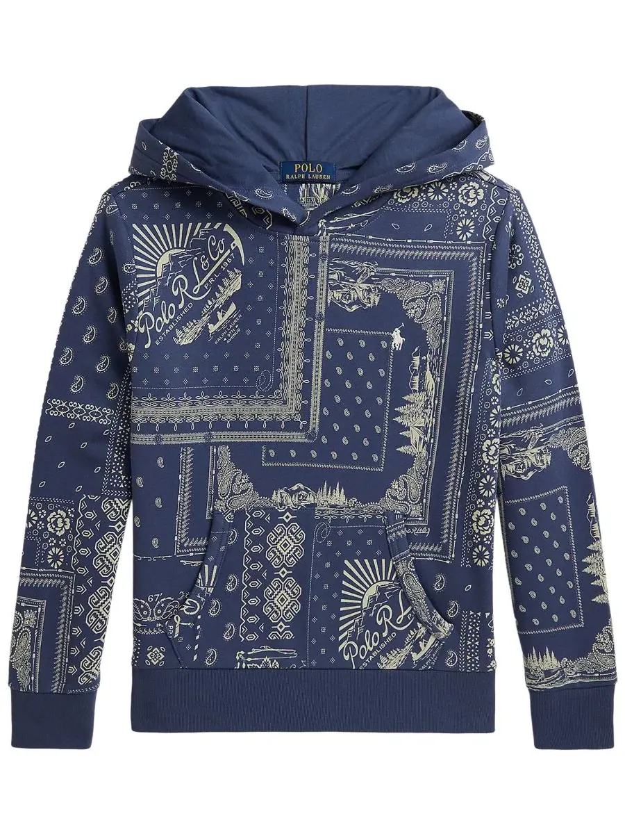 Худи с длинным рукавом с принтом Anglers Bandana Patchwork Polo Ralph Lauren — изображение 4 из 6