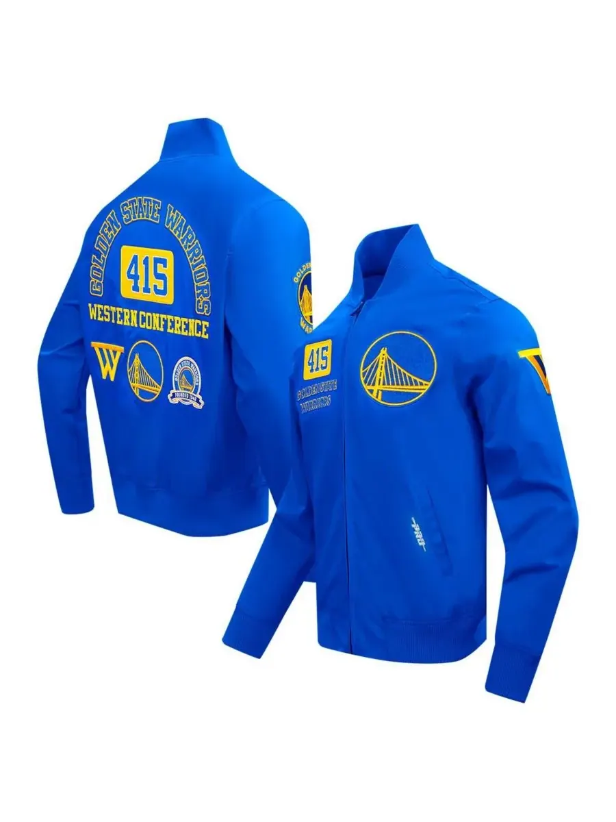 Pro Standard Мужская куртка Royal Golden State Warriors Area Code на молнии — изображение 1 из 3, королевский