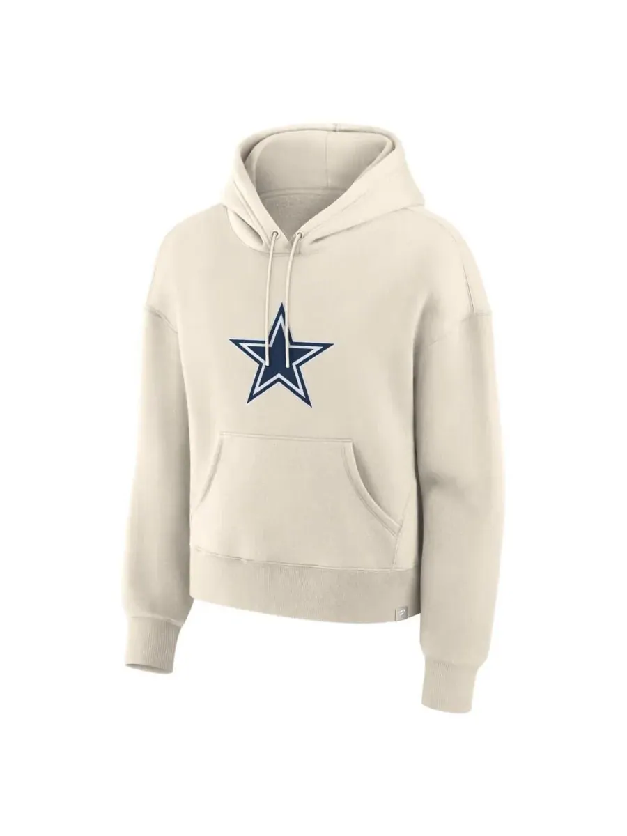 Fanatics Женская кремовая толстовка с капюшоном Dallas Cowboys Dove Legacy — изображение 2 из 3, бежевый