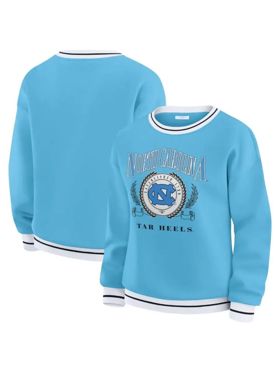 WEAR by Erin Andrews Женская толстовка Carolina Blue North Carolina Tar Heels Seal — изображение 1 из 3, светлый синий