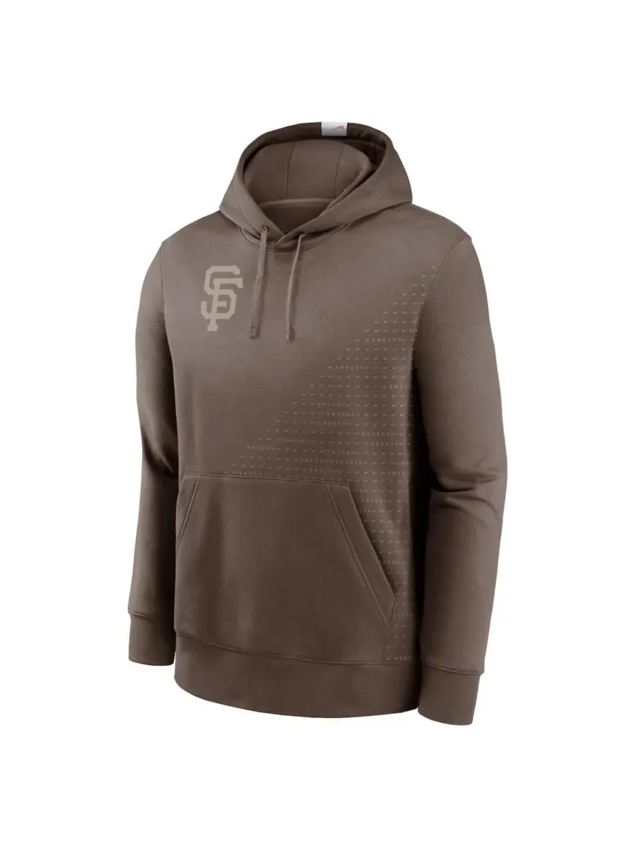 Nike Мужская светло-коричневая толстовка с капюшоном и надписью "San Francisco Giants" — изображение 3 из 3, коричневый