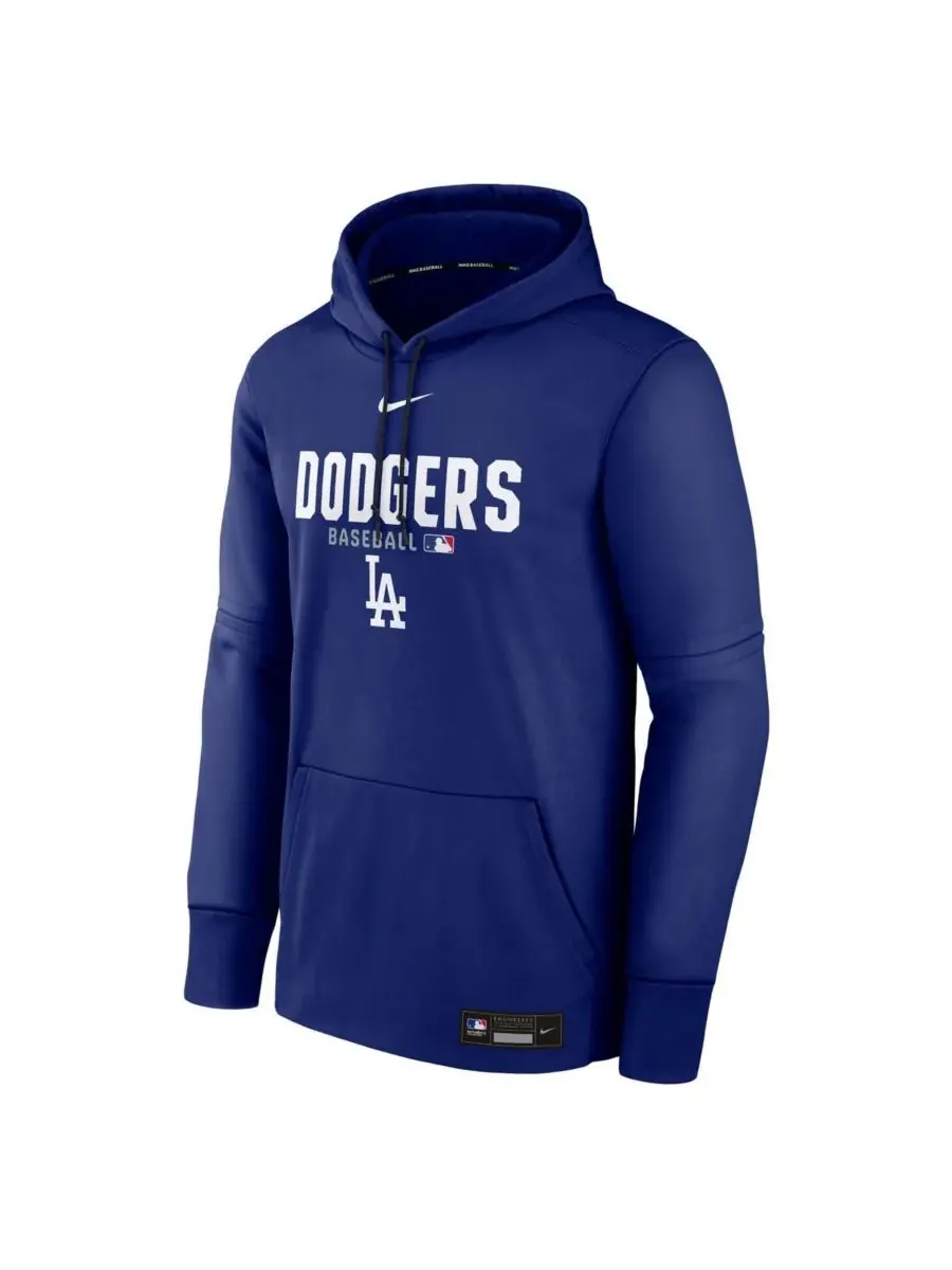 Мужская толстовка Royal Los Angeles Dodgers Authentic Collection Therma-FIT Nike — изображение 2 из 3, королевский