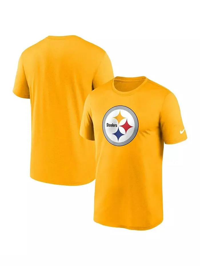 Мужская золотая футболка с логотипом Pittsburgh Steelers Legend Performance Nike — изображение 1 из 3