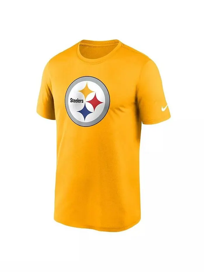 Мужская золотая футболка с логотипом Pittsburgh Steelers Legend Performance Nike — изображение 2 из 3