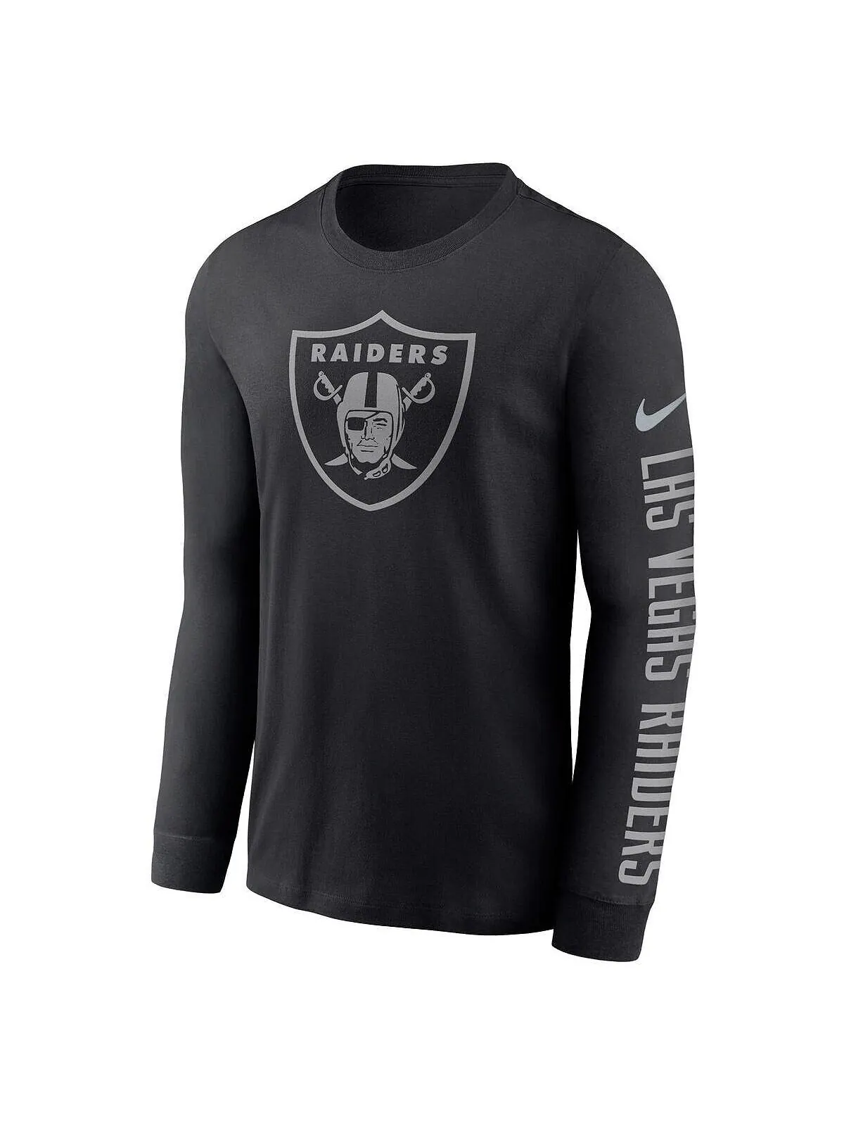 Мужская черная футболка las vegas raiders rflctv с названием и логотипом Nike — изображение 2 из 2, черный