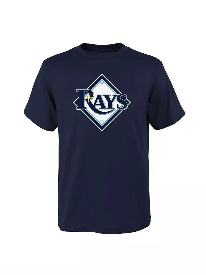 Футболка основной команды Big Boys and Girls Navy Tampa Bay Rays с логотипом Outerstuff — изображение 1 из 1
