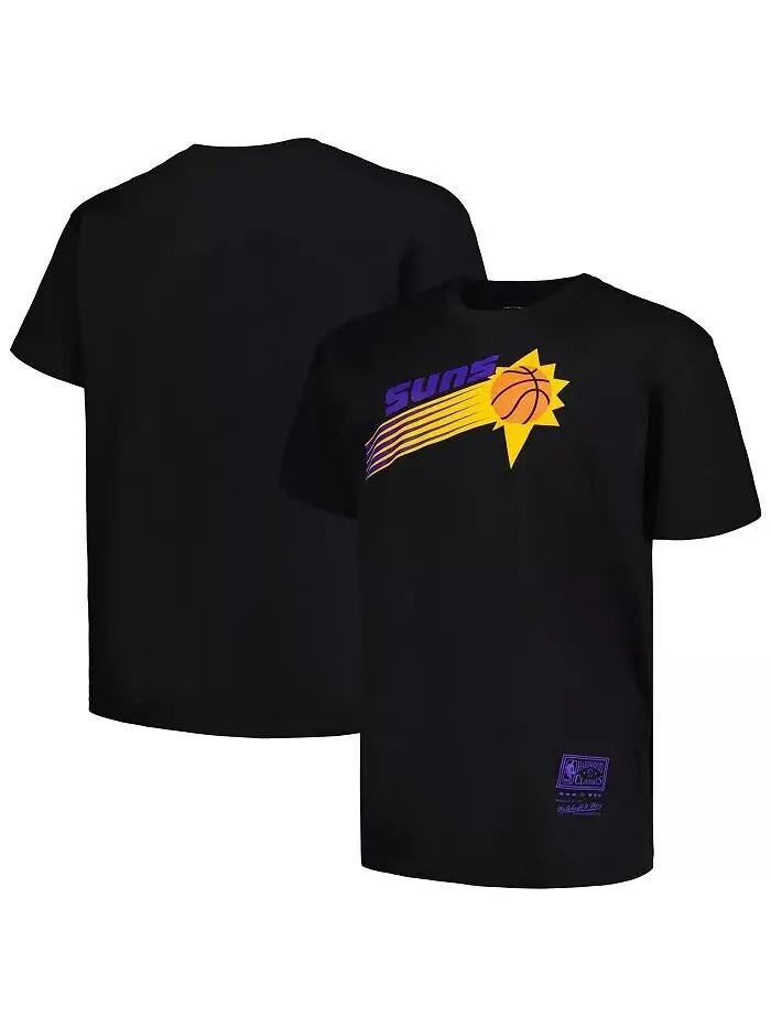 Мужская черная состаренная футболка Phoenix Suns Big and Tall Hardwood Classics с винтажным — изображение 1 из 3