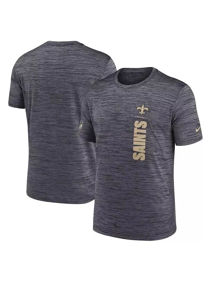 Мужская черная футболка New Orleans Saints 2024 Sideline Velocity Performance Nike — изображение 1 из 3