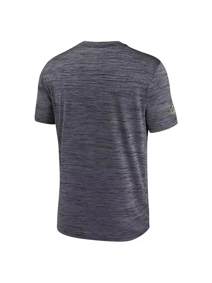 Мужская черная футболка New Orleans Saints 2024 Sideline Velocity Performance Nike — изображение 2 из 3