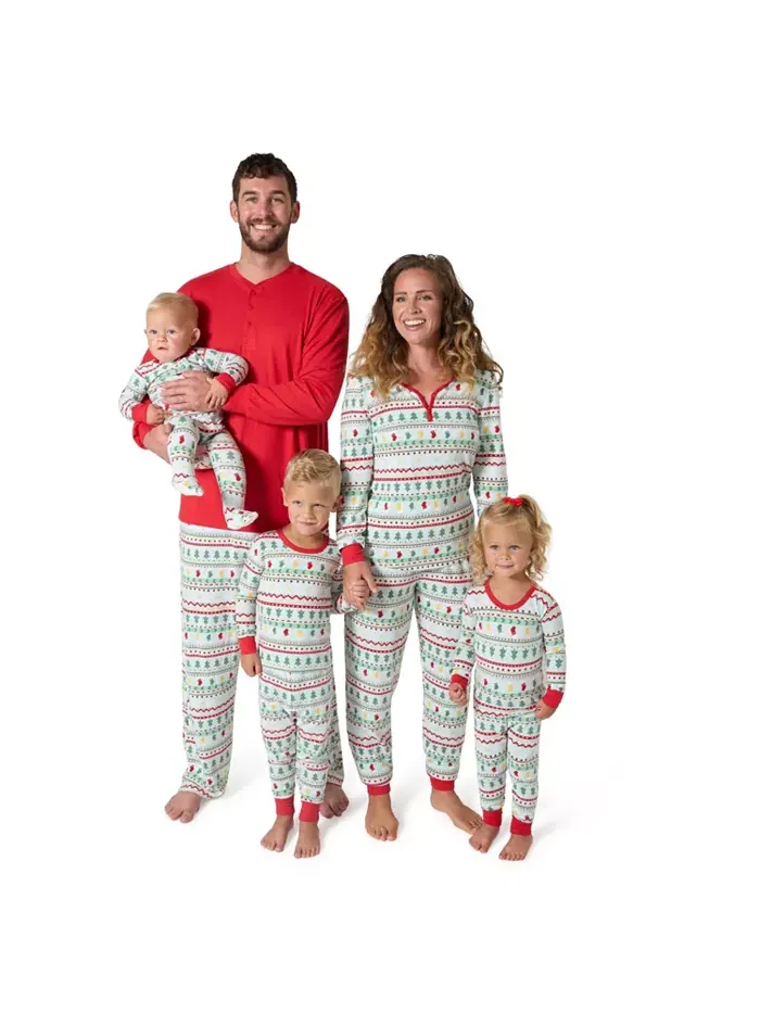 Пижама для девочек Holiday Family, нейтральная, комплект из двух предметов Gerber — изображение 3 из 11
