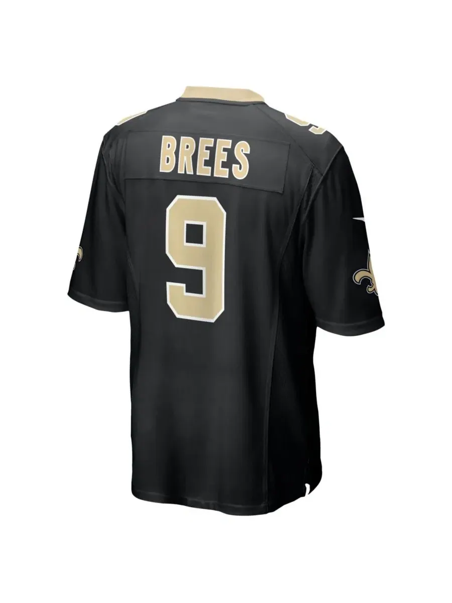 Футболка Nike с длинным рукавом, модель Drew Brees, New Orleans Saints Team Game Jersey — изображение 3 из 5, черный