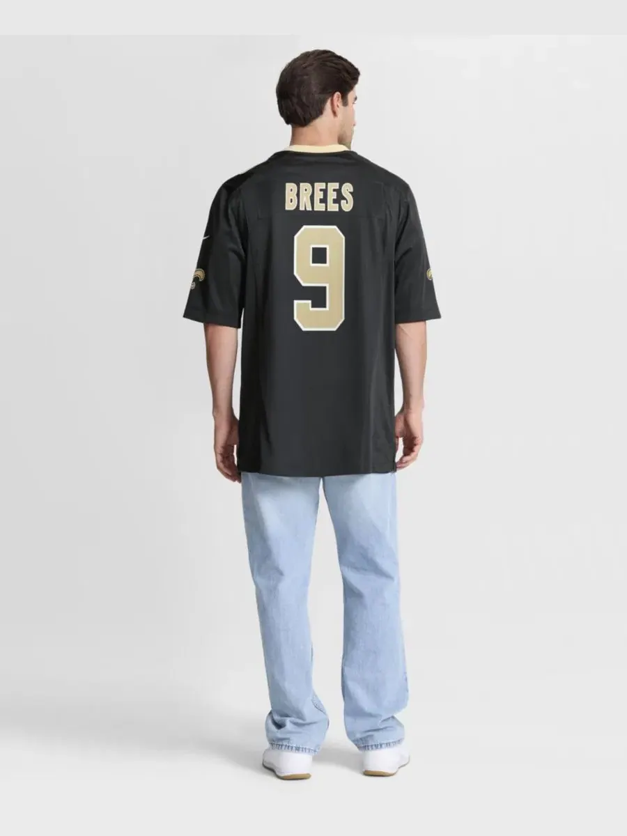 Футболка Nike с длинным рукавом, модель Drew Brees, New Orleans Saints Team Game Jersey — изображение 5 из 5, черный