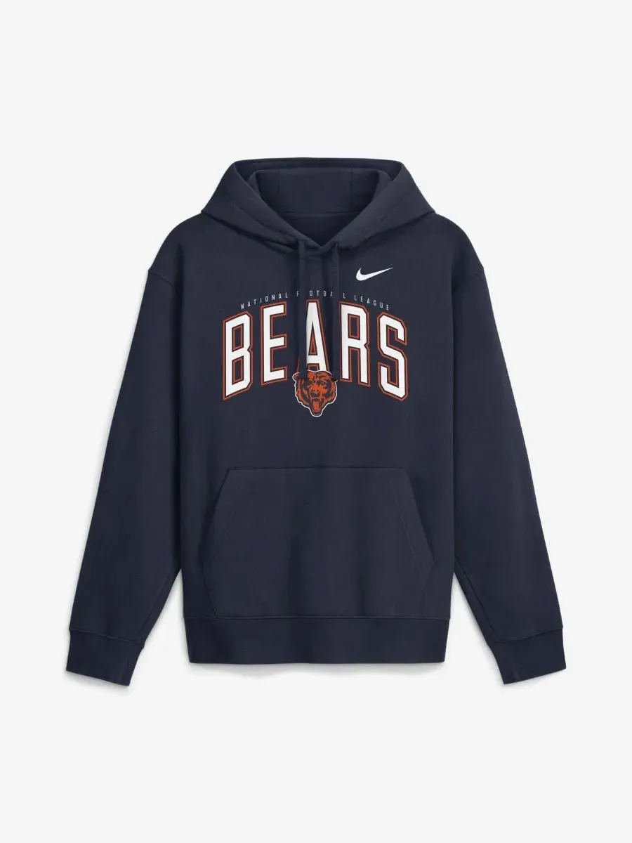 Худи Nike Chicago Bears Expect Victory Club флисовое — изображение 1 из 2, темно-синий