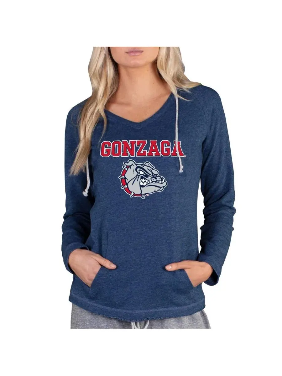 Легкая худи с капюшоном и передним карманом, Gonzaga Bulldogs Concepts Sport — изображение 1 из 1, темно-синий
