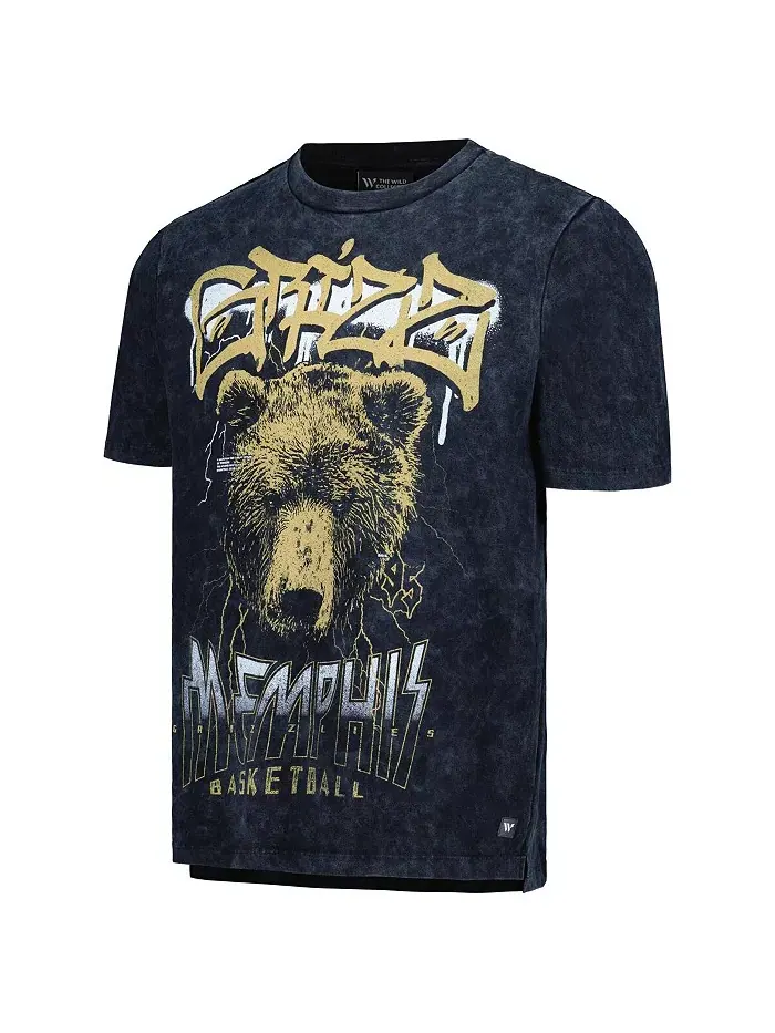 Мужская и женская черная футболка Tour Band с логотипом Memphis Grizzlies The Wild Collective — изображение 3 из 3