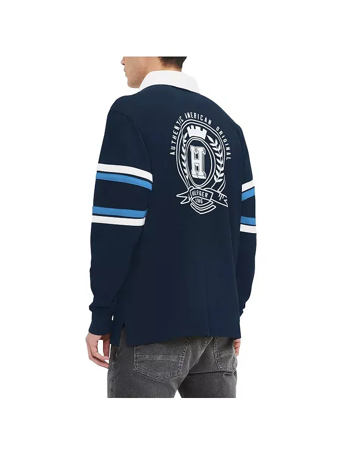 Мужская длинная футболка с длинным рукавом в регбийном стиле Cory Varsity Tennessee Titans в синем — изображение 3 из 3
