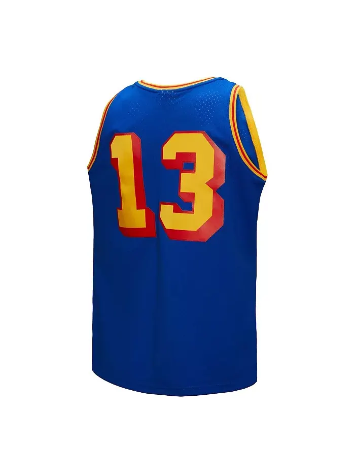 Мужская баскетбольная майка Wilt Chamberlain Royal San Francisco Warriors Hardwood Classics 1963/64 — изображение 3 из 5