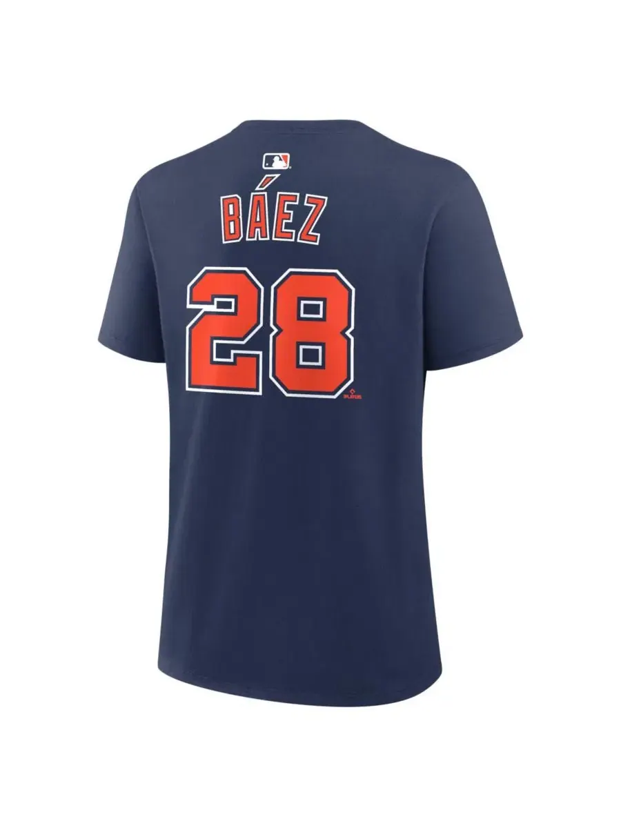 Футболка с принтом Javier Báez Navy Detroit Tigers Name & Number Nike — изображение 3 из 3, темно-синий