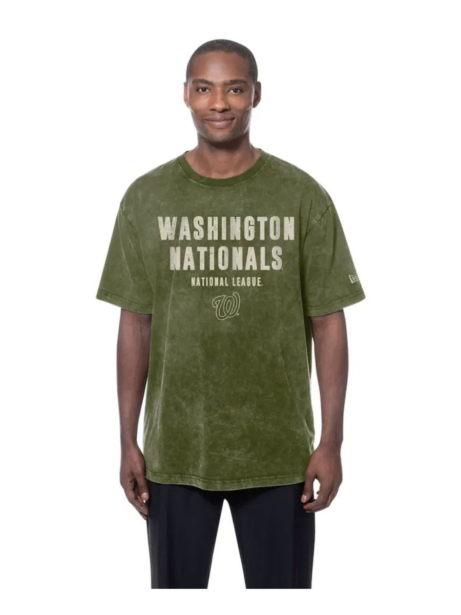 Футболка с коротким рукавом Washington Nationals 2026 Armed Forces Day New Era — изображение 1 из 4, оливковый