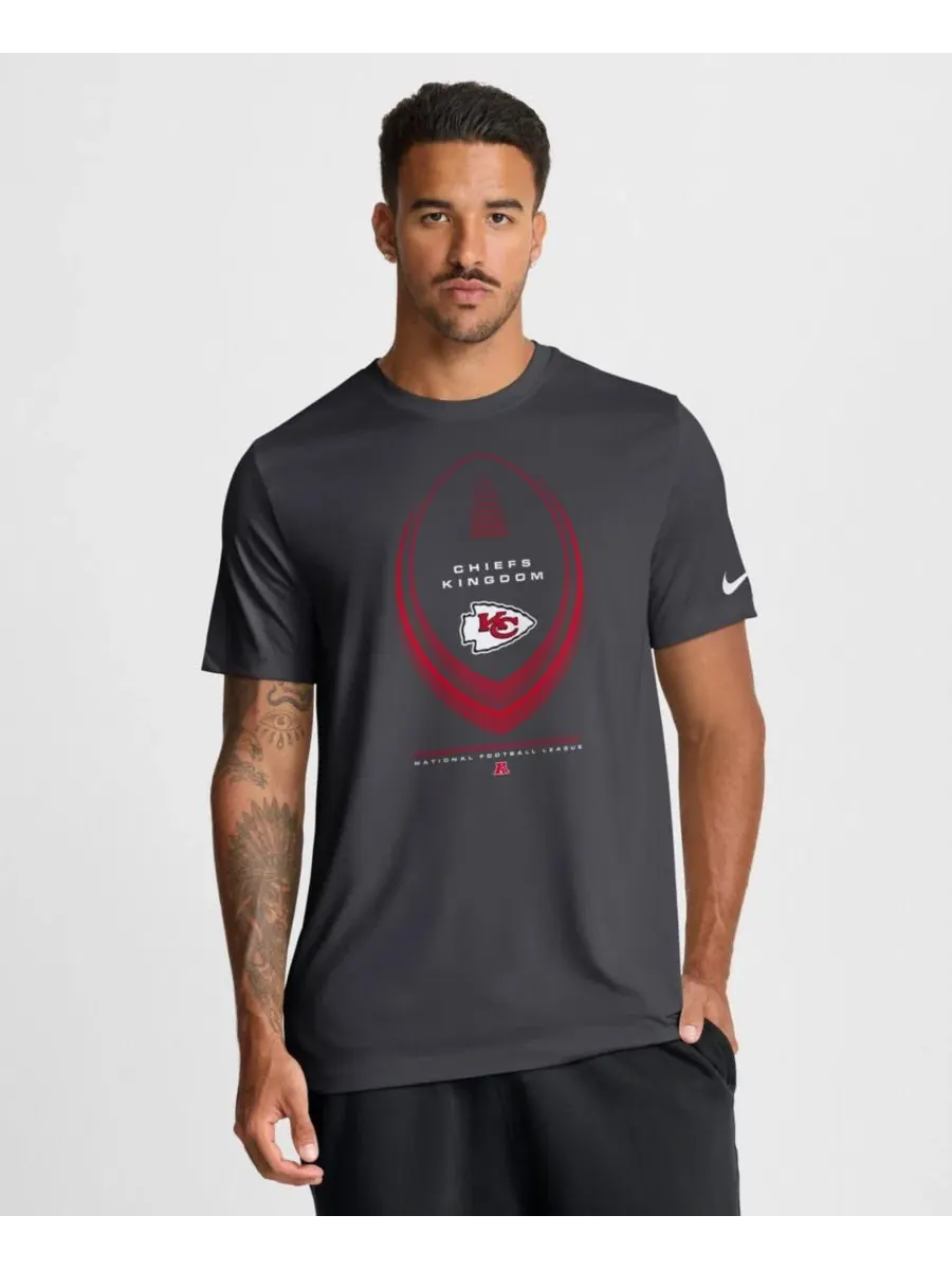 Футболка с длинным рукавом Nike Kansas City Chiefs Legend Icon Dri-FIT — изображение 1 из 4, серый