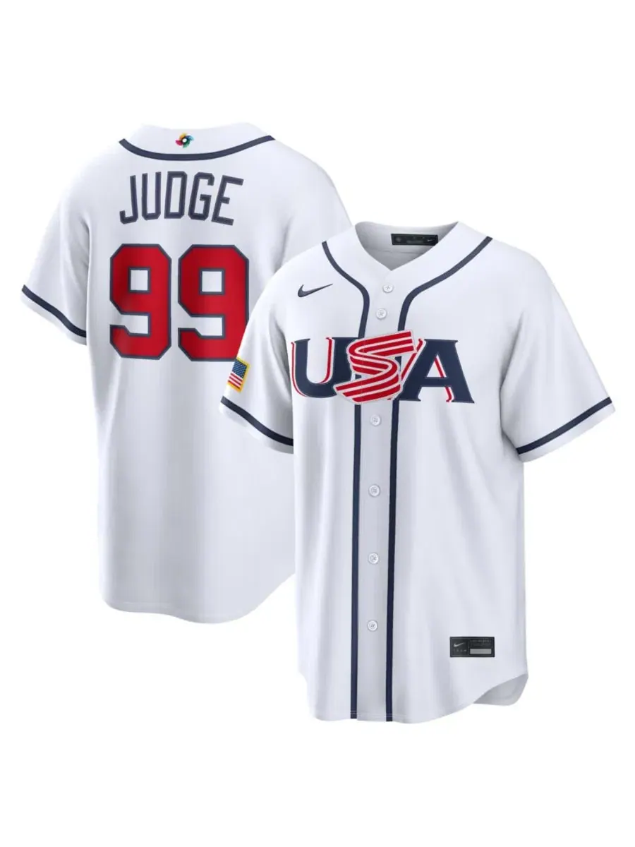 Джерси Nike Aaron Judge White USA Baseball 2026 World Baseball Classic Stadium — изображение 1 из 4, белый