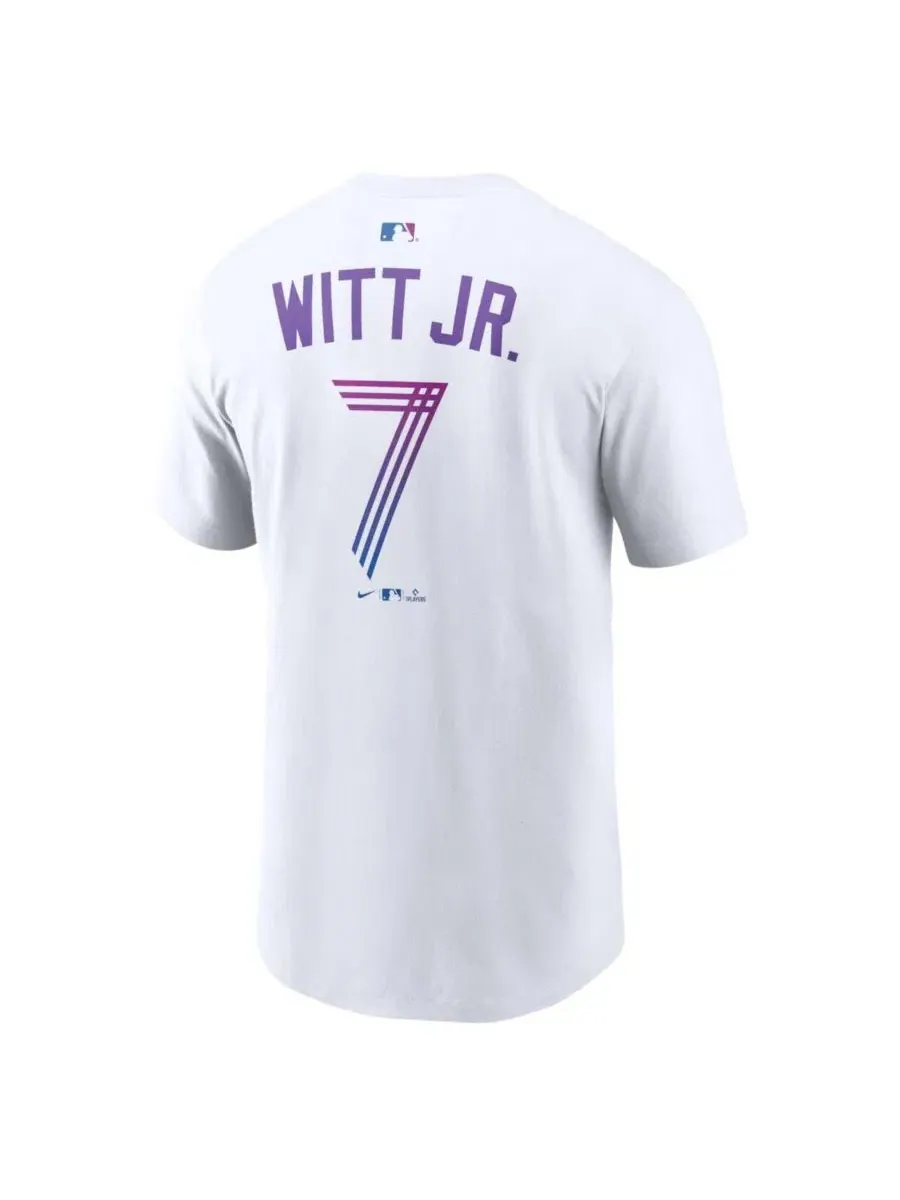 Футболка с коротким рукавом Nike Bobby Witt Jr. White Kansas City Royals 2026 City Connect Name & — изображение 3 из 3, белый
