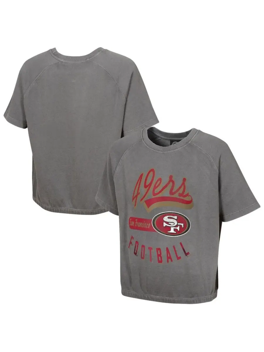 Женская футболка с коротким рукавом Mineral Wash San Francisco 49ers Outerstuff — изображение 1 из 3, серый