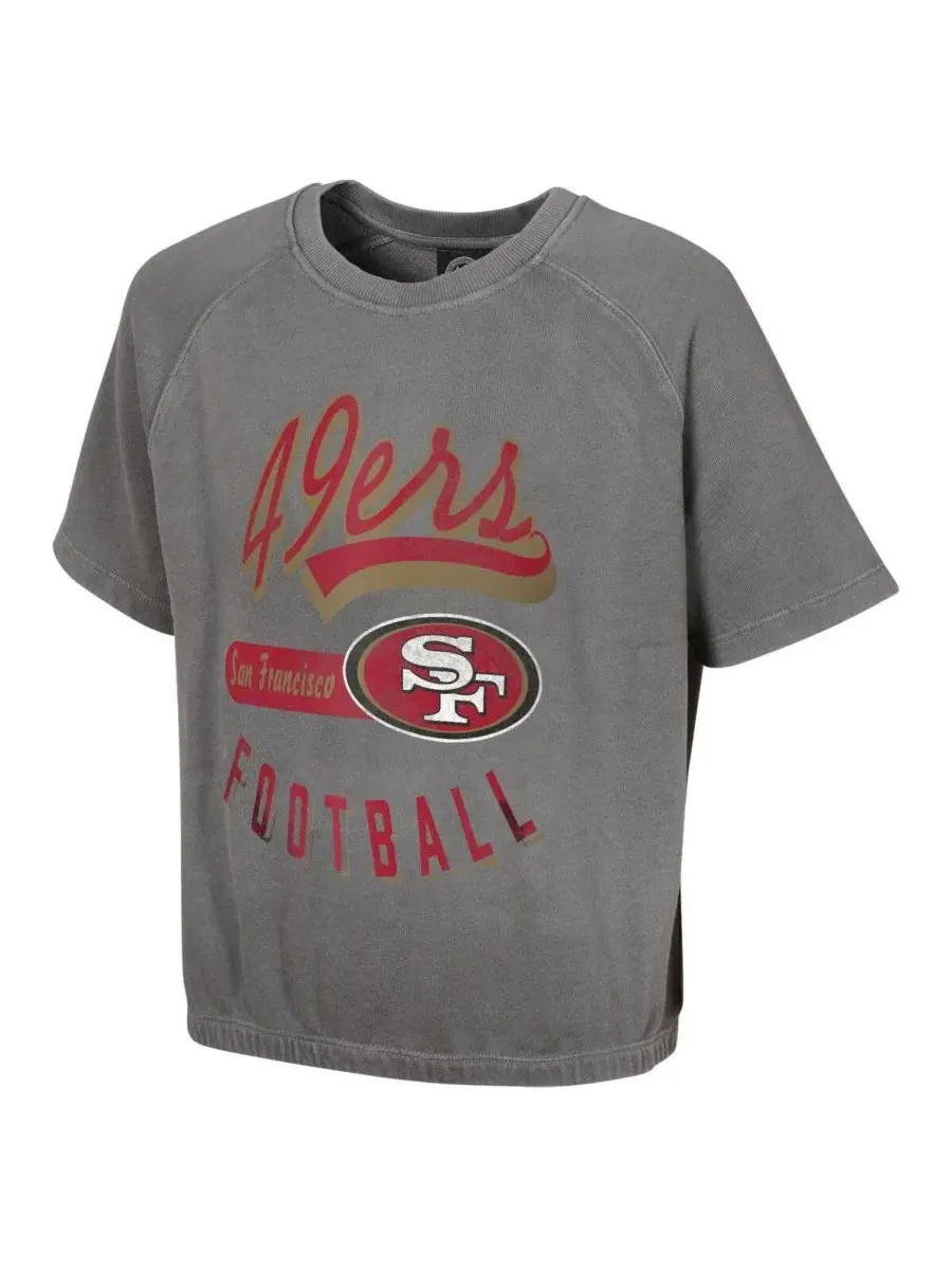 Женская футболка с коротким рукавом Mineral Wash San Francisco 49ers Outerstuff — изображение 2 из 3, серый
