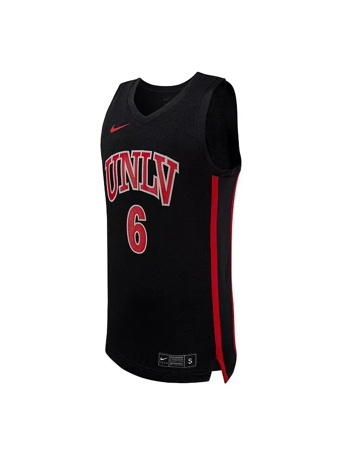 Мужская баскетбольная реплика джерси UNLV Rebels #6 черная Nike — изображение 2 из 3