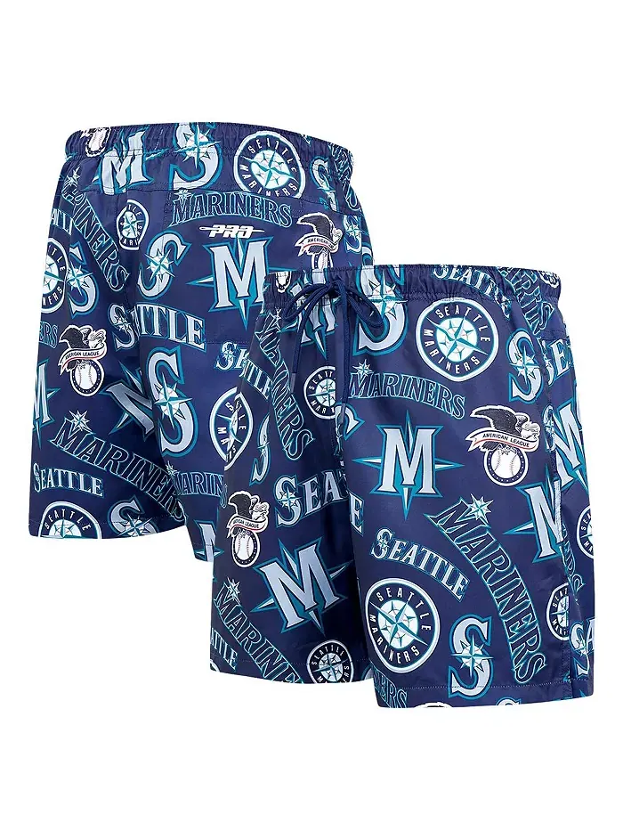 Мужские шорты Aqua Seattle Mariners с вышитым логотипом Pro Standard — изображение 1 из 3
