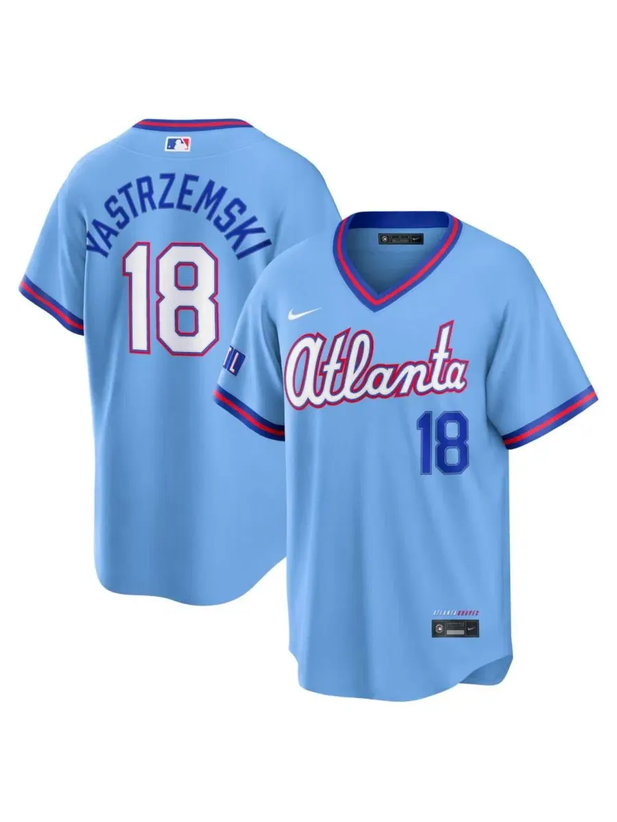 Джерси Nike Mike Yastrzemski Powder Blue Atlanta Braves 2026 City Connect Stadium — изображение 1 из 6, синий