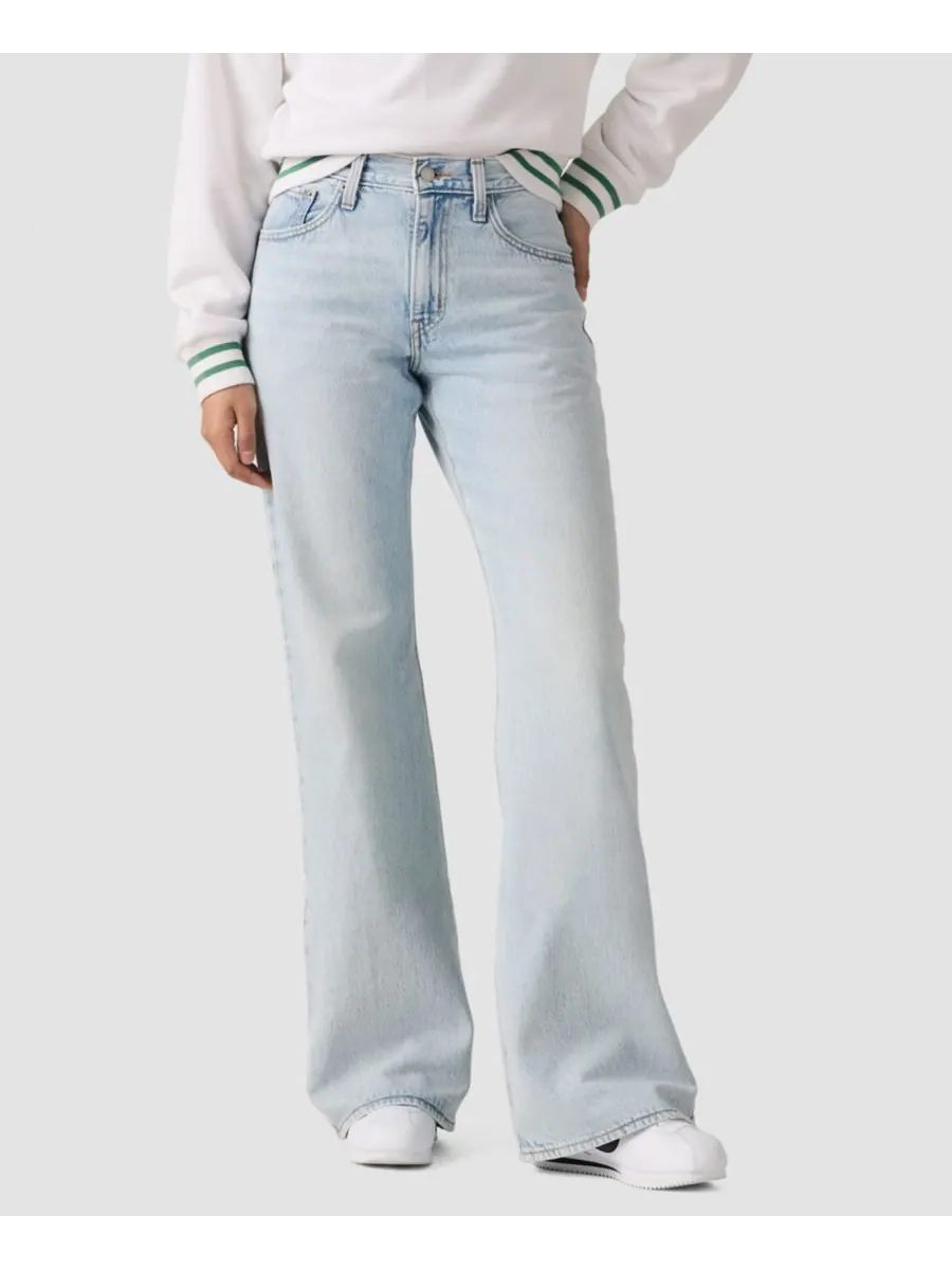 Женские джинсы средней посадки с расклешенными штанинами (Middy Loose Mid Rise Bootcut Jeans) — изображение 1 из 3