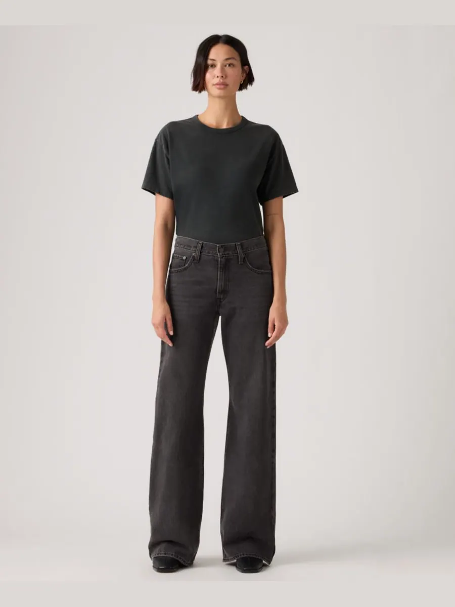 Женские джинсы средней посадки с расклешенными штанинами (Middy Loose Mid Rise Bootcut Jeans) — изображение 1 из 5