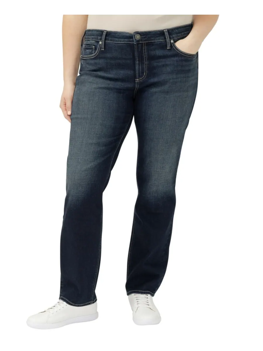 Джинсы Elyse Plus Size со средней посадкой, удобного кроя, прямого кроя Silver Jeans Co, Rosemead — изображение 1 из 3