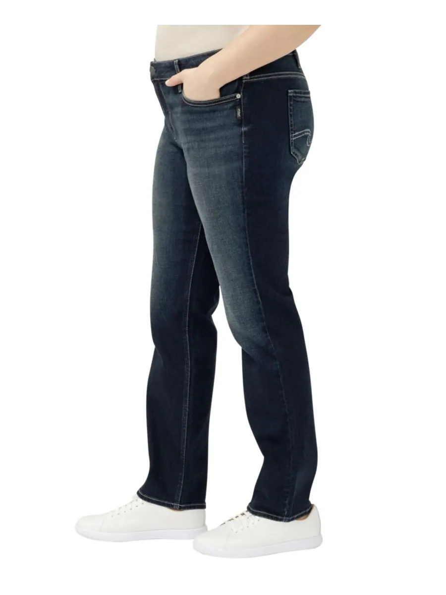 Джинсы Elyse Plus Size со средней посадкой, удобного кроя, прямого кроя Silver Jeans Co, Rosemead — изображение 2 из 3