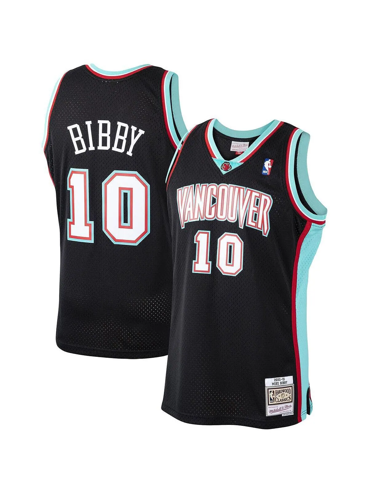 Мужская майка mike bibby black vancouver grizzlies 2000-01 hardwood classics swingman jersey — изображение 1 из 2, черный