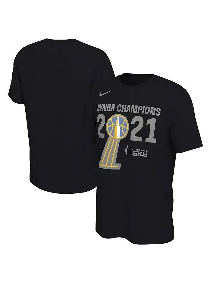 Мужская черная футболка с баннером Chicago Sky 2021 WNBA Champions Trophy Nike — изображение 1 из 3