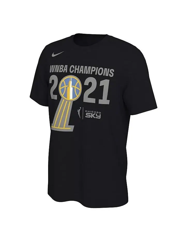 Мужская черная футболка с баннером Chicago Sky 2021 WNBA Champions Trophy Nike — изображение 2 из 3