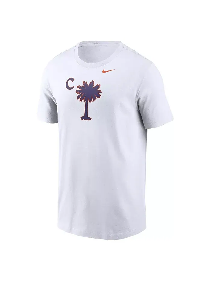 Мужская белая футболка Clemson Tigers Palmetto Nike — изображение 2 из 3