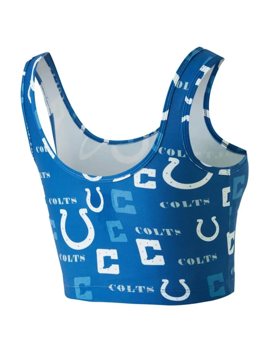 Женский бюстгальтер-бралетт Royal Indianapolis Colts с мозаичным принтом по всей поверхности — изображение 3 из 3