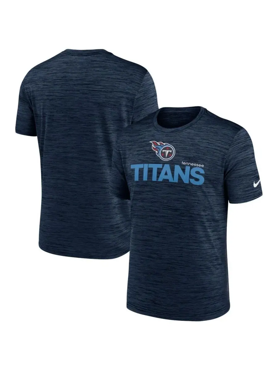 Nike Мужская темно-синяя футболка Tennessee Titans Blitz Velocity Modern Performance — изображение 1 из 3, темно-синий