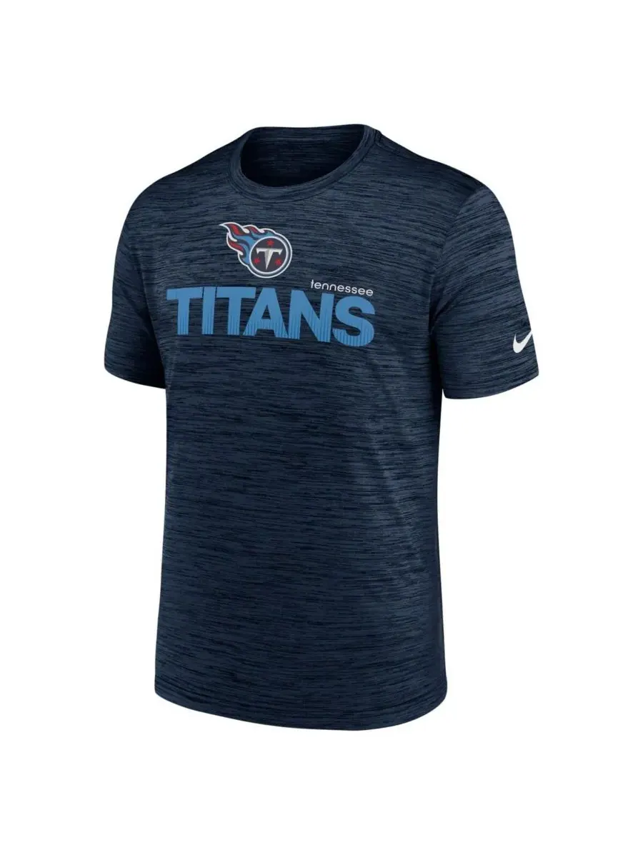 Nike Мужская темно-синяя футболка Tennessee Titans Blitz Velocity Modern Performance — изображение 2 из 3, темно-синий